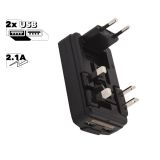 Сетевой адаптер для международных розеток WK Travel Adapter с 2 выходами USB 2,1 АWP-U08