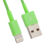 USB кабель для Apple iPhone, iPad, iPod 8 pin зеленый, европакет LP