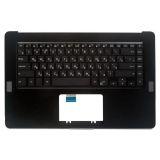 Клавиатура (топ-панель) для ноутбука Asus UX550VE-1B черная с черным топкейсом, с подсветкой