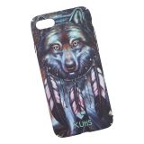 Защитная крышка для iPhone 8/7 "KUtiS" Animals OK-6 Волк (синяя)
