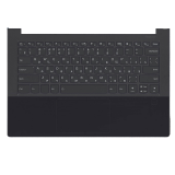 Клавиатура (топ-панель) для ноутбука Lenovo Yoga 9-14ITL5 черная с черным топкейсом и подсветкой