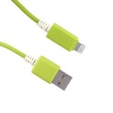 USB кабель "LP" для Apple iPhone/iPad 8 pin в катушке 1,5 метра (салатовый)