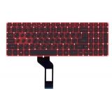 Клавиатура для ноутбука Acer Nitro 5 AN515, AN515-51, AN515-52 черная с подсветкой, красные символы