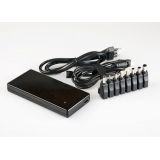 Блок питания (сетевой адаптер) ASX  C-90W для ноутбуков автовольтаж 8 разъемов, USB черный, с сетевым кабелем