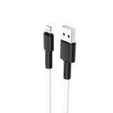 USB кабель BOROFONE BX31 Soft Silicone Lightning 8-pin 2.4A силикон 1м (белый)