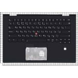 Клавиатура (топ-панель) для ноутбука Lenovo ThinkPad  X1 Yoga 3th Gen черная с черным топкейсом