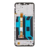 Дисплей (экран) в сборе с тачскрином для Vivo Y35 (V2205) черный с рамкой (Premium LCD)