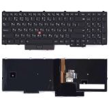 Клавиатура для ноутбука Lenovo ThinkPad P50 P70 черная с подсветкой и трекпойнтом