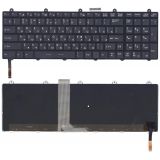 Клавиатура для ноутбука MSI GE60 GE70 GT60 черная с черной рамкой и подсветкой