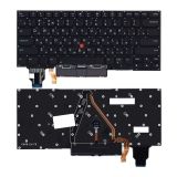 Клавиатура для ноутбука Lenovo ThinkPad X1 Carbon Gen 7 2019 черная с подсветкой и трекпойнтом