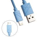 USB Дата-кабель "2 in 1 Connector" Micro USB, для Apple 8 pin 1 м синий