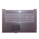 Клавиатура (топ-панель) для ноутбука Lenovo Ideapad L340-17API серая с черным топкейсом