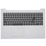 Клавиатура (топ-панель) для ноутбука Lenovo 330-15IKB, 330-15IGM серая с белым топкейсом