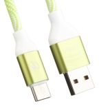 USB Type-C кабель LP "Волны" зеленый, белый