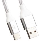 USB Type-C кабель LP "Волны" серый, белый