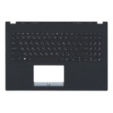 Клавиатура (топ-панель) для ноутбука Asus X571GT черная с черным топкейсом