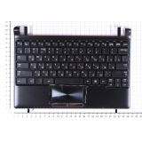 Клавиатура (топ-панель) для ноутбука Samsung N250 NP-250P NP-250JP черная с черным топкейсом
