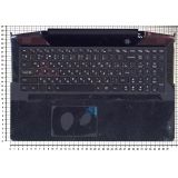 Клавиатура (топ-панель) для ноутбука Lenovo IdeaPad Y700 Y700-15ISK черная с черным топкейсом
