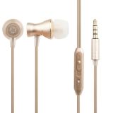 Гарнитура Cokike K10 Metal Earphone Magnet золотая