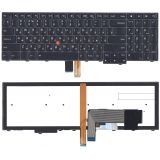 Клавиатура для ноутбука Lenovo Thinkpad Edge E545 E531 E540 чёрная с подсветкой и трекпойнтом