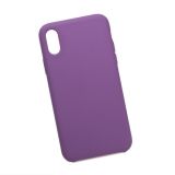 Силиконовый чехол "LP" для iPhone X/Xs "Protect Cover" (фиолетовый/коробка)