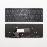 Клавиатура для ноутбука HP ProBook 640 G1 черная без рамки с подсветкой