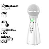 Караоке-микрофон HOCO BK6 Hi-song BT5.0 5W AUX, microSD LED (белый)