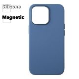Силиконовый чехол для iPhone 13 Pro "Silicone Case" с поддержкой MagSafe (темно-синий)
