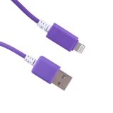 USB кабель для Apple iPhone, iPad, iPod 8 pin в катушке, фиолетовый LP