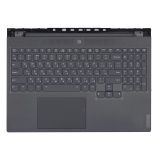 Клавиатура (топ-панель) для ноутбука Lenovo Legion 7-16ACHg6 черный с черным топкейсом