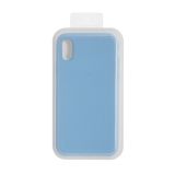 Силиконовый чехол для iPhone Xs "Silicone Case" (голубой, блистер)