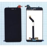 Дисплей (экран) в сборе с тачскрином для Huawei Honor 6C Pro черный (изогнутый шлейф)