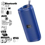 Bluetooth колонка HOCO HC4 Bella BT5.0, 2x5W, AUX, TWS, FM, microSD, USB, IPX5 (синяя)