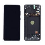 Дисплей (экран) в сборе с тачскрином для Samsung Galaxy Note 10 Lite SM-N770F черный с рамкой (Premium LCD)