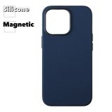 Силиконовый чехол для iPhone 13 Pro "Silicone Case" с поддержкой MagSafe (темно-синий)