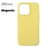 Силиконовый чехол для iPhone 13 Pro "Silicone Case" с поддержкой MagSafe (лимонный)