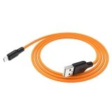 USB кабель HOCO X21 Plus Silicone Lightning 8-pin 2.4А силикон 1м (оранжевый, черный)
