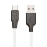 USB кабель HOCO X21 Plus Silicone Type-C 3А силикон 1м (белый, черный)