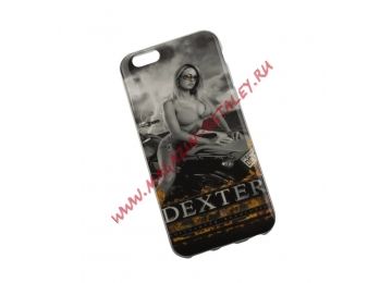 Силиконовый чехол Девчонка мото мото Dexter для Apple iPhone 6, 6s черный