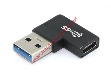 Переходник USB папа на Type-C мама угловой