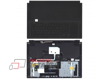 Клавиатура для ноутбука Asus Zephyrus S GX701 GX701G черная с черным топкейсом