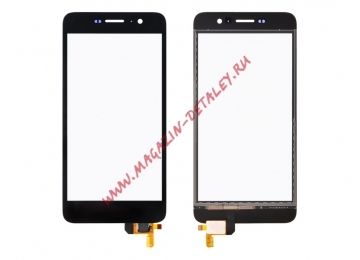 Сенсорное стекло (тачскрин) для Huawei Honor 4C Pro (TIT-L01) / Y6 Pro (TIT-U02) (черный)