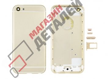 Задняя крышка аккумулятора для iPhone 5 в стиле iPhone 6S (золото) класс AAA (Amperin)
