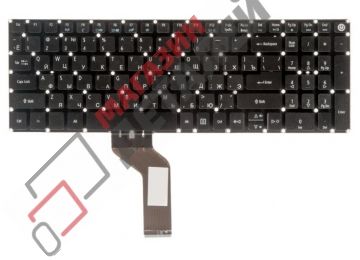 Клавиатура для ноутбука Acer Aspire E5-722 черная без рамки без подсветки, большой Enter