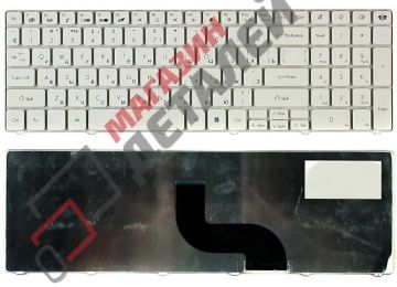 Клавиатура для ноутбука Packard Bell TM81 TM85 TM86 белая