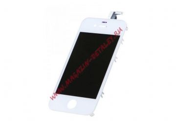 Дисплей (экран) в сборе с тачскрином для iPhone 4 белый (AA)