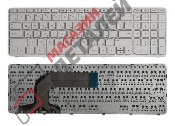 Клавиатура для ноутбука HP Pavilion 17 17-E белая с белой рамкой