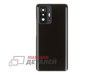 Задняя крышка для Xiaomi 11T, 11T Pro со стеклом камеры (черный)