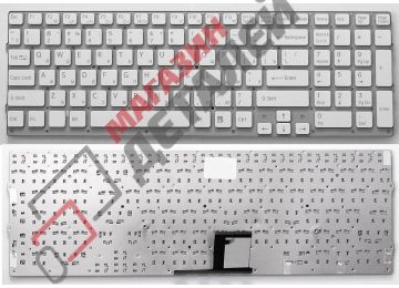 Клавиатура для ноутбука Sony Vaio VPC-EC белая без рамки
