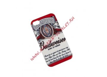 Защитная крышка Budweiser для Apple iPhone 4, 4S коробка